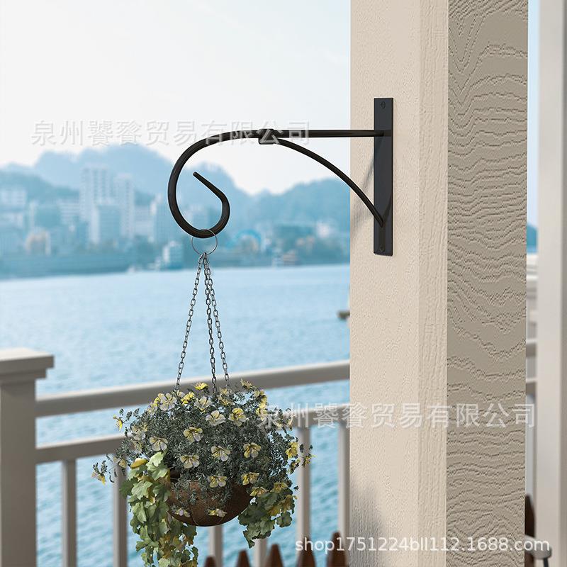 欧式壁挂式铁艺花篮墙壁装饰吊篮花架悬挂花架客厅阳台绿植挂