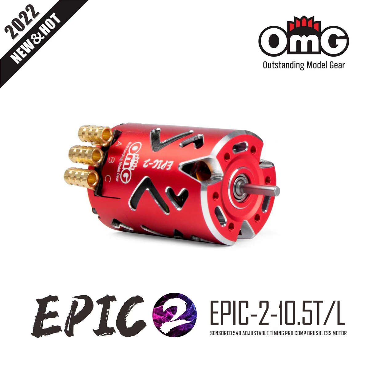 RCOMG13.5T 10.5无刷马达有感540电机 进角可调内置风扇漂移竞速