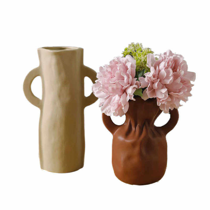 北欧风花瓶创意陶瓷客厅摆件插花水培民宿咖啡馆工作室ins装饰品