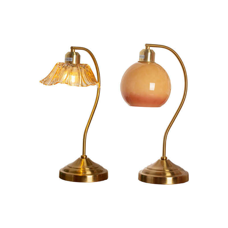 美式风金属台灯主房间书桌轻奢卧室学习护眼中式法式复古台灯