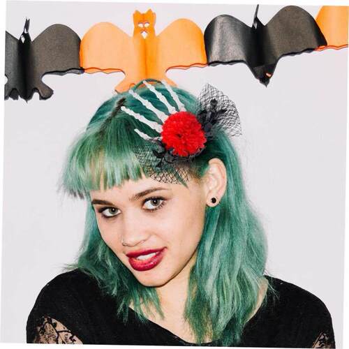 Halloween ghost hand flower hairpin ornament gauze dance万圣