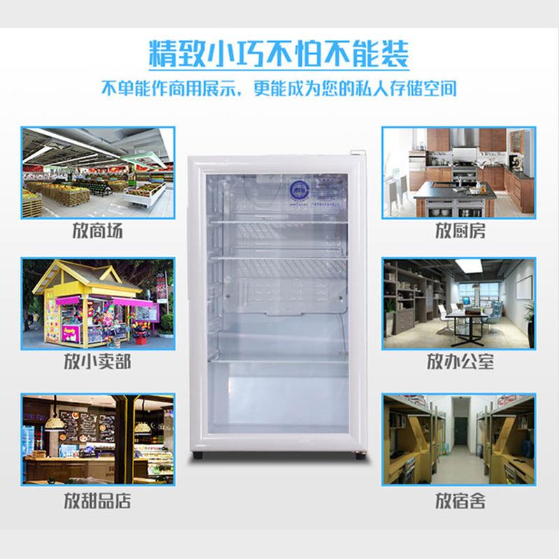 穗凌LG4-120 家用冷藏小冰箱立式玻璃门保鲜冰柜冰吧食品留样柜