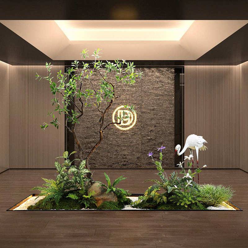 仿真吊钟树造景室内外庭院中庭餐饮酒店假绿植大型落地仿真树摆件