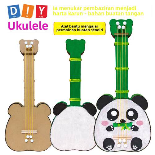 变废为宝diy乐器尤客里里卡通涂鸦模型废物利用手工自制玩教具