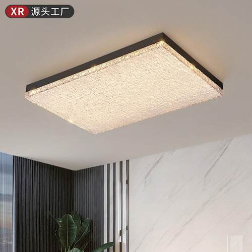 意式轻奢客厅吸顶灯2025年新款黑色高级感卧室主灯圆形led护眼灯