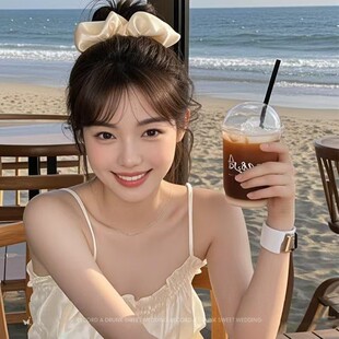 法式 缎面大肠发圈女高弹力头绳橡皮筋丸子头发绳头饰简约马尾头绳