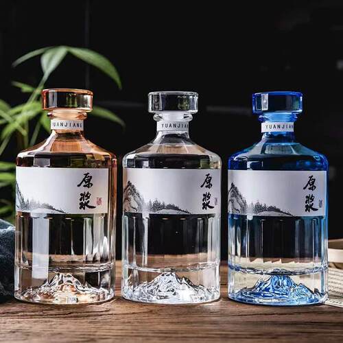 酒瓶空瓶白酒瓶高档透明储酒瓶一斤装喜宴用玻璃酒瓶子密封存酒瓶