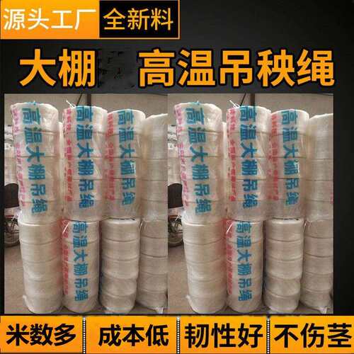 大棚高温吊绳新料大棚蔬菜水果秧蔓农业平板网状尼龙绳厂家直供