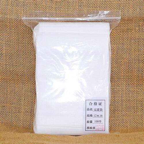 12*16cm抽绳100个不织布过滤袋煲汤煎过滤茶渣袋
