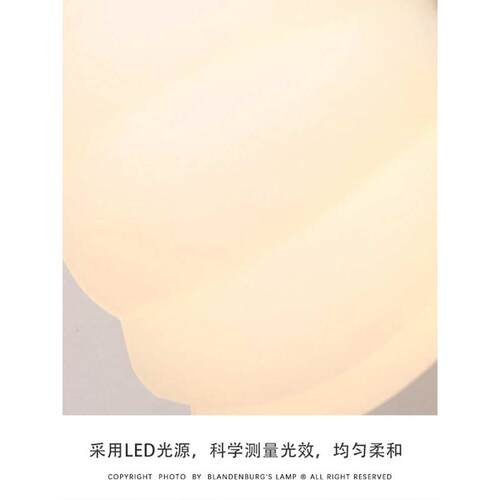 北欧餐厅灯简约现代网红花朵罩玻璃三头时尚温馨店铺吧台餐桌吊灯
