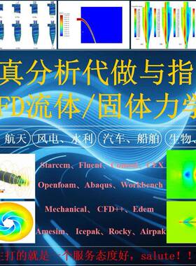 CFD流体彷真模拟/代做指导/Starccm/Fluent/网格绘制/Ansys