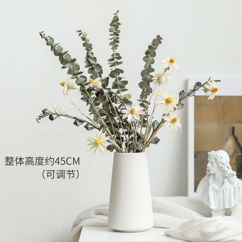 陶瓷简约家居奢装饰品干花餐桌客厅插花摆件电视柜北欧轻花瓶创意