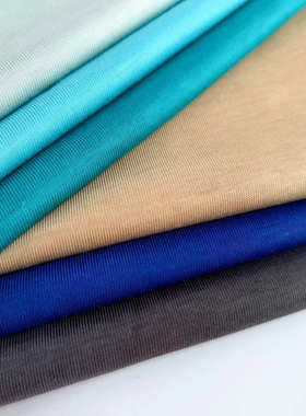 兰代尔配休闲服丝光棉190g春夏精莫 平纹 吊牌单面支32罗纹面料