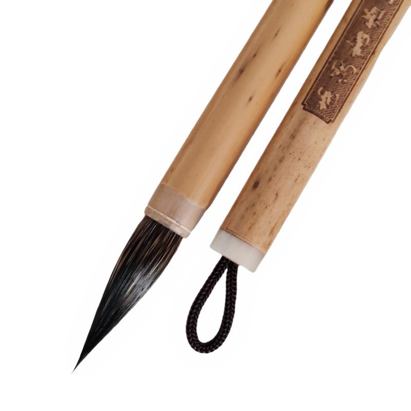 作品级九紫草羊中楷毫兼毛笔紫毫中小楷毛笔套装中楷毛笔专业一行