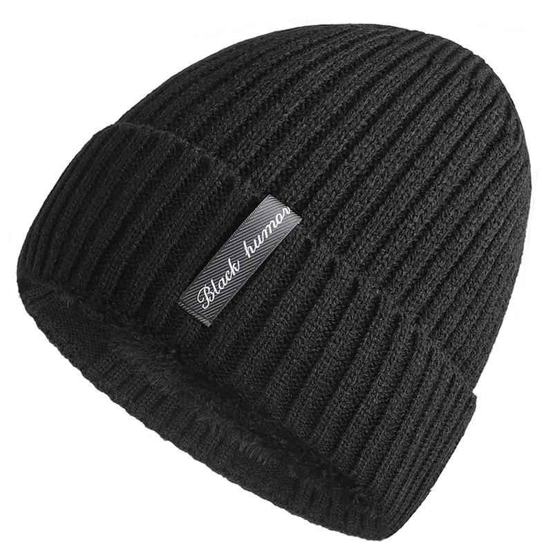 Men Warm Beanie Hat Winter Knitting Wool Hats for Uni Cap