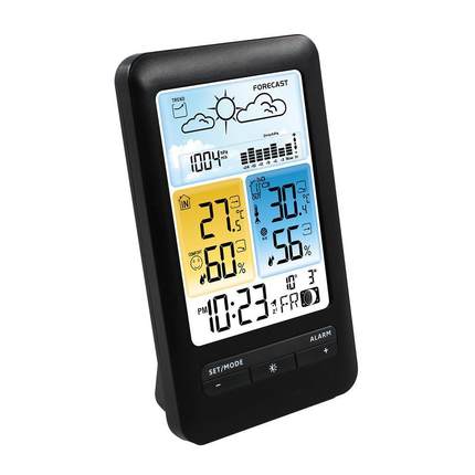 彩室内外温湿度预3395D天气FJ3395D报闹钟屏气象站万年历计电子气