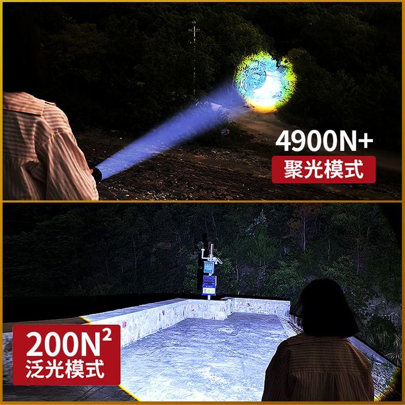 跨境led自行车手电筒强光户外充电超亮USB伸缩调焦应急家用手电筒