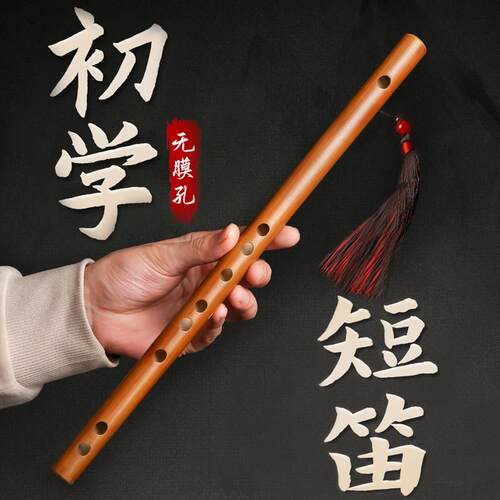 迷你短笛乐器可携式无膜孔横笛学生入门竹笛初学儿童成人小型笛子