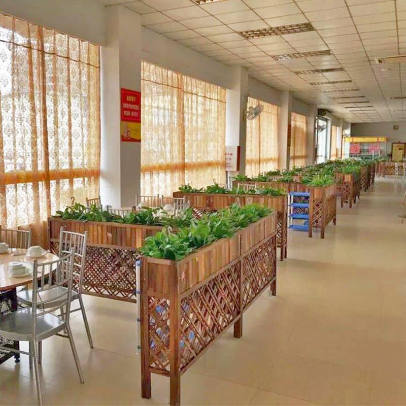 饭店隔断栅栏餐饮围栏防腐实木装饰屏风活动商用饭厅卡座隔断花架