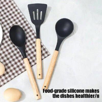 Cooking Utensil Set Non-stick Baking Utensils With Holder