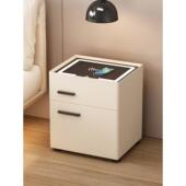 保险柜床头柜简一体实木智能家保险多功箱能约卧室小型用实木床头