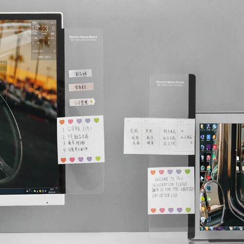 Monitor Memo Board for Sticky Note Computer Side Panel Plann