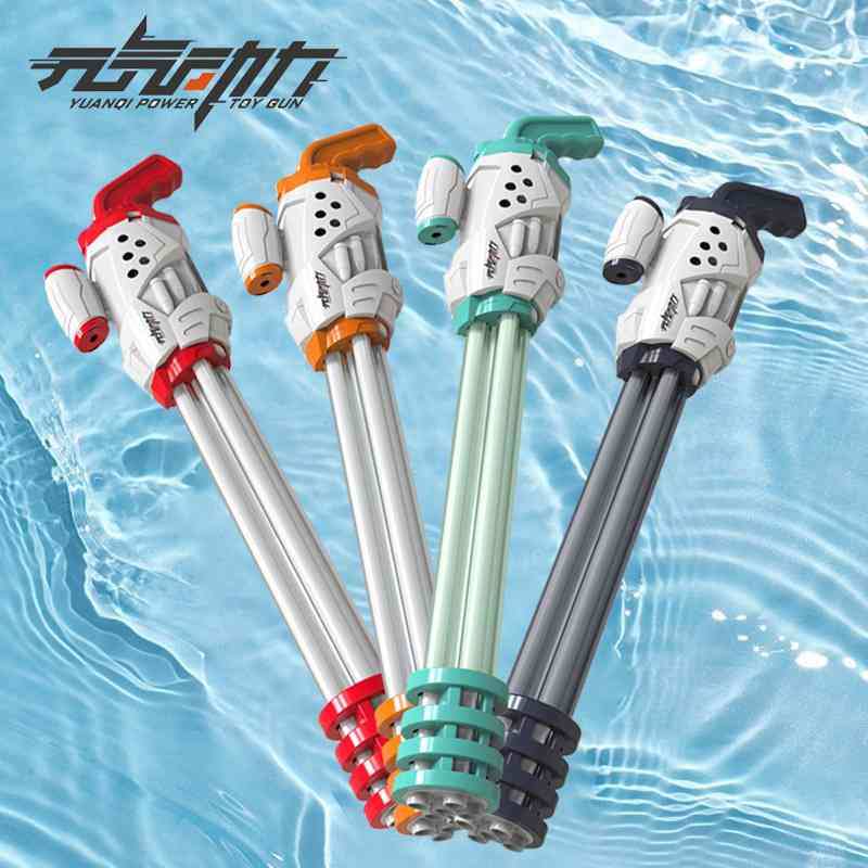 儿童礼物水枪玩具新五管加特林抽拉式大容量水炮夏季户外漂流戏水