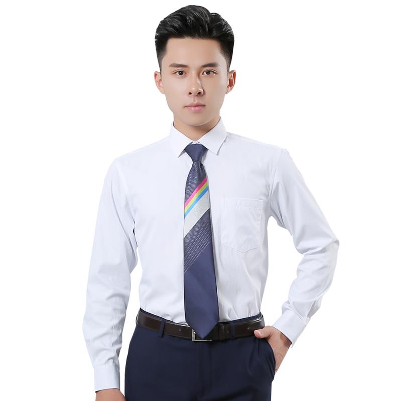 正品中国移动工作服男衬士衬衣长袖白工色移动装营工业厅作服制服