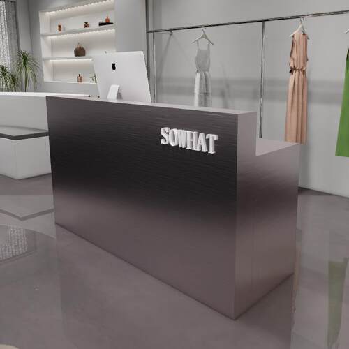 服装店不锈钢收银台店铺小型吧台桌简约现代公司前台美发店接待台