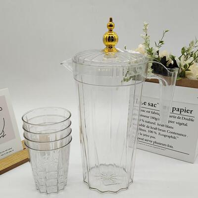 New high-end plastic juice pitcher with a stylish design, pe