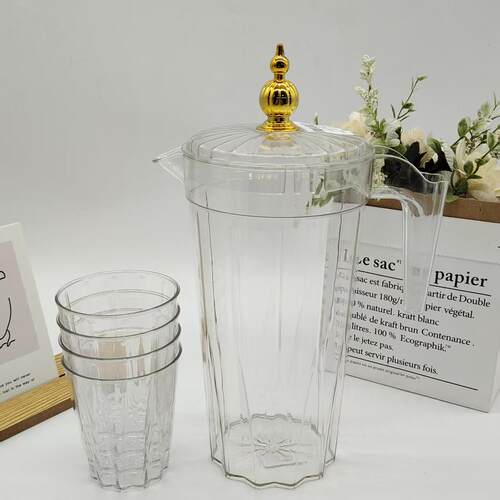 New high-end plastic juice pitcher with a stylish design, pe
