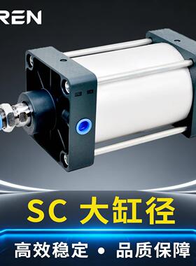 SC大气缸铝合金大气缸SC125 160 200 250X100X150X200X300大推力