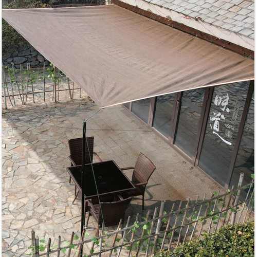 庭院遮阳加密阳台家用户外网打孔隔边包新防晒色咖网 加厚热网