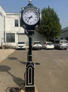 供应GPS校时欧式广场景观钟街道景观钟双面景观钟表