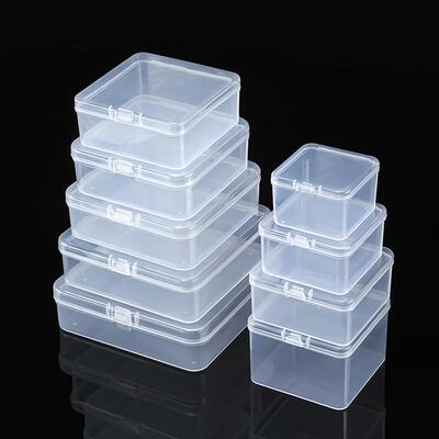 工厂现货pp盒首饰储物盒透明塑料翻盖收纳盒零件收纳包装盒小盒子