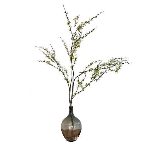 楼夏家仿真花假绿植餐桌花室内装饰落地雪柳干花枝条花束花艺摆件