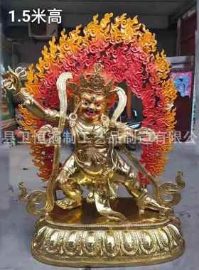 纯铜地狱主金刚手大威德金刚马头大黑天吉祥天母护法财神藏传佛像