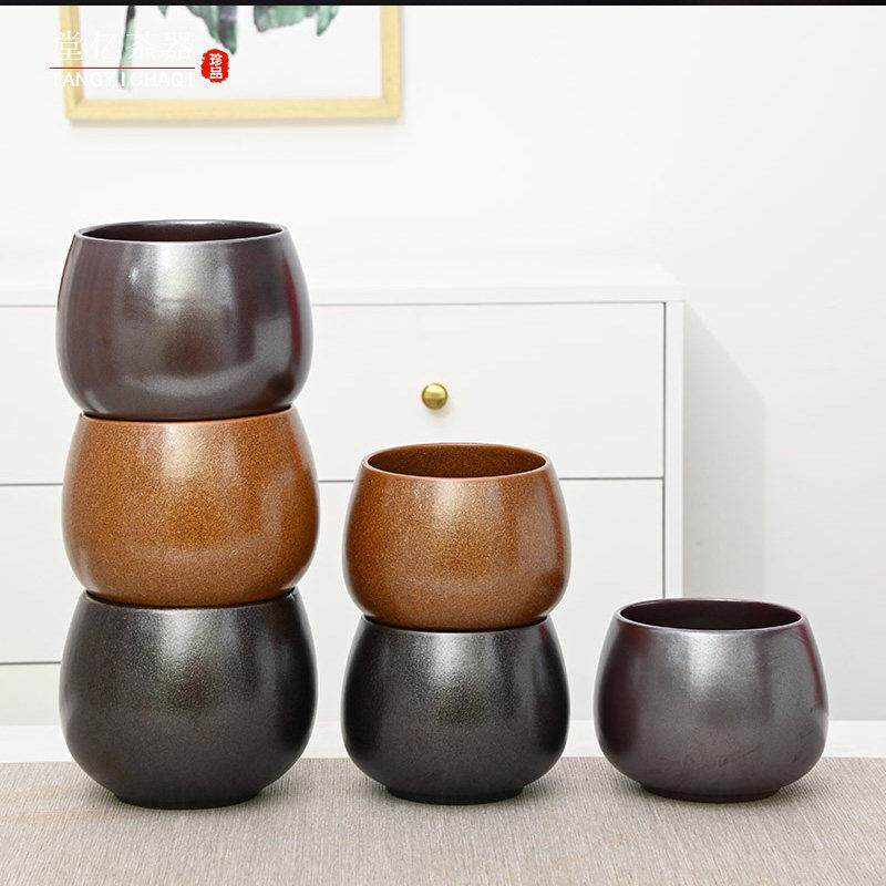 陶瓷窑变茶渣缸大小号茶洗茶具配件洗杯缸中式复古建水干泡水盂