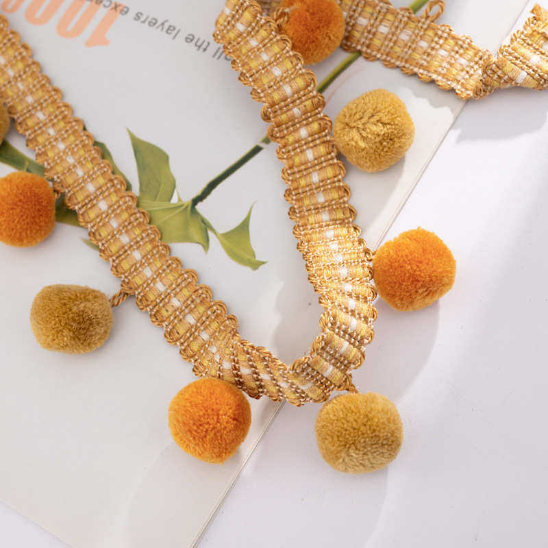 小杨梅多彩卡通毛毛球法式窗帘花边底边侧边纱装饰品吊球立边辅料,居家布艺,花边,淘宝优惠券,粉丝福利购,淘宝优惠卷