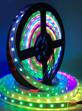 全彩LED灯带 5V5050幻彩WS2812B灯带30灯米60灯米加17键RF控套装