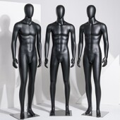 高档哑黑男模特道架具全服身展示517男装 店橱假人仿真拍照模特 装