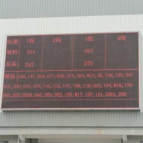 海丰县某混凝土公司LED户外红显示屏P10红箱体()