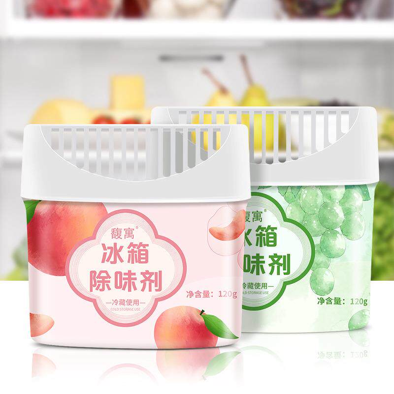 新款水蜜桃冰箱除味剂除味盒橱柜除味家用冰箱除臭冷藏去异味消臭