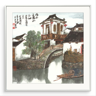 【名家佳作】孔令伟 国家一级美术师【临水高楼知红袖】限量版画