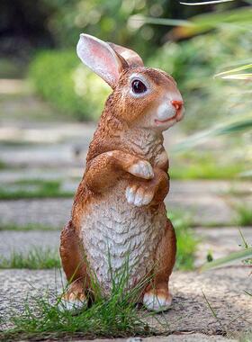 花园装饰 彷真兔子创意雕塑 别墅园艺庭院摆设 户外园林景观摆件