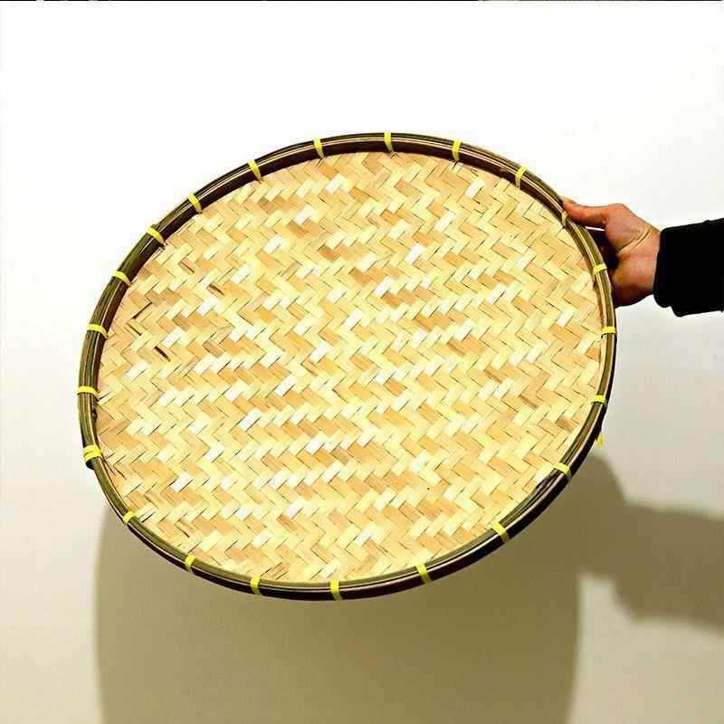 落地家用晾晒多层竹编三层架EEH竹制品置楠竹架子物三架脚架收纳