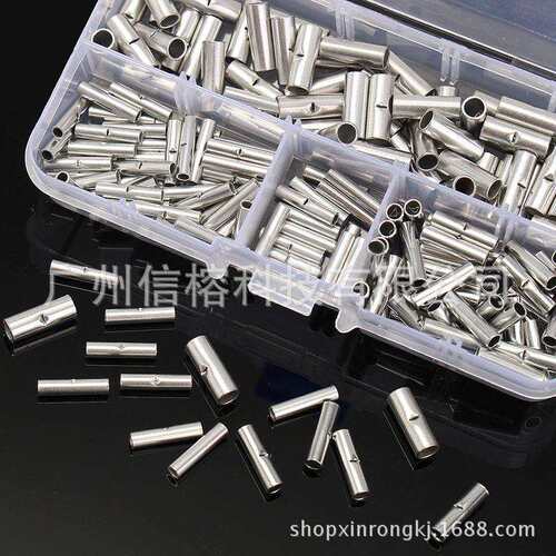 跨境 裸中接管盒装200pcs 裸端子铜端子压接焊接端子22-10awg