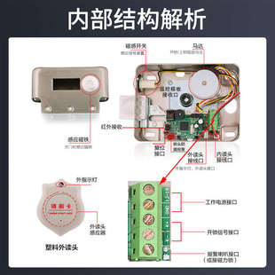 出租屋电子门禁套装 门灵性锁电机锁 电控锁家用防盗门刷卡锁 单元