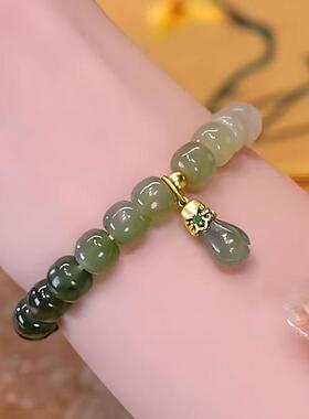 玉兰花ins和田玉手链小众手链