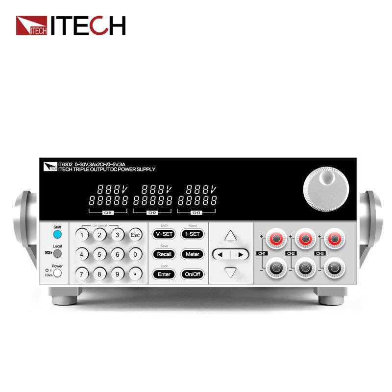 艾德克斯三通道电源IT6302可编程直流稳压电源30V/3A/90W